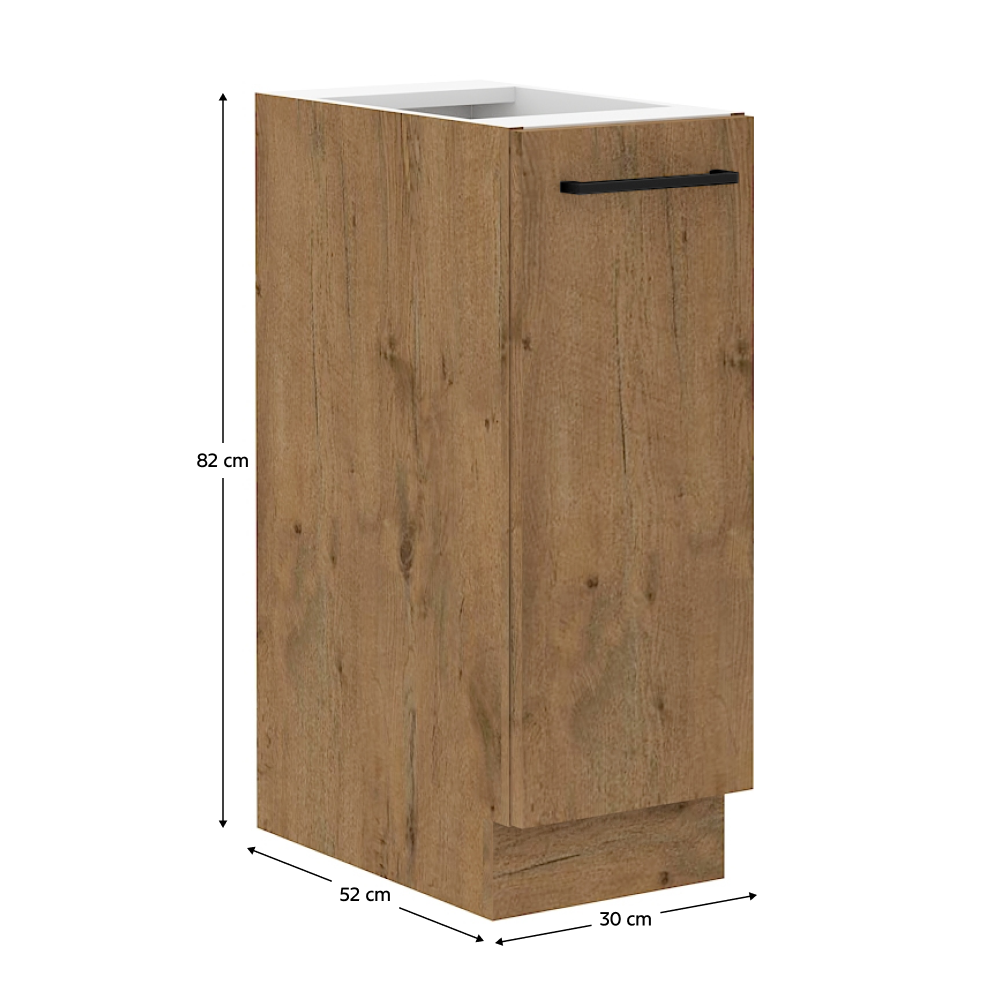 Spodní skříňka s výsuvným košem, dub lancelot, VEGA D30 CARGO BB