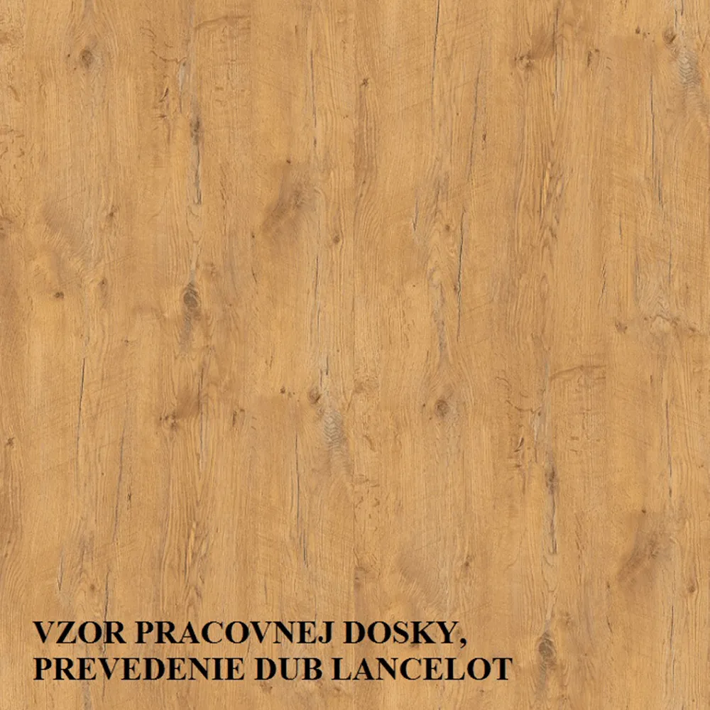 Horní skříňka, dub lancelot / bílá extra vysoký lesk HG, VEGA 50 GU-36 1F