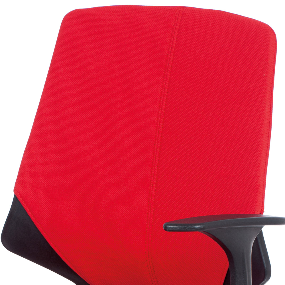 KA-R204 RED - Juniorská kancelářská židle, potah červená látka, černý plast, houpací mechanism