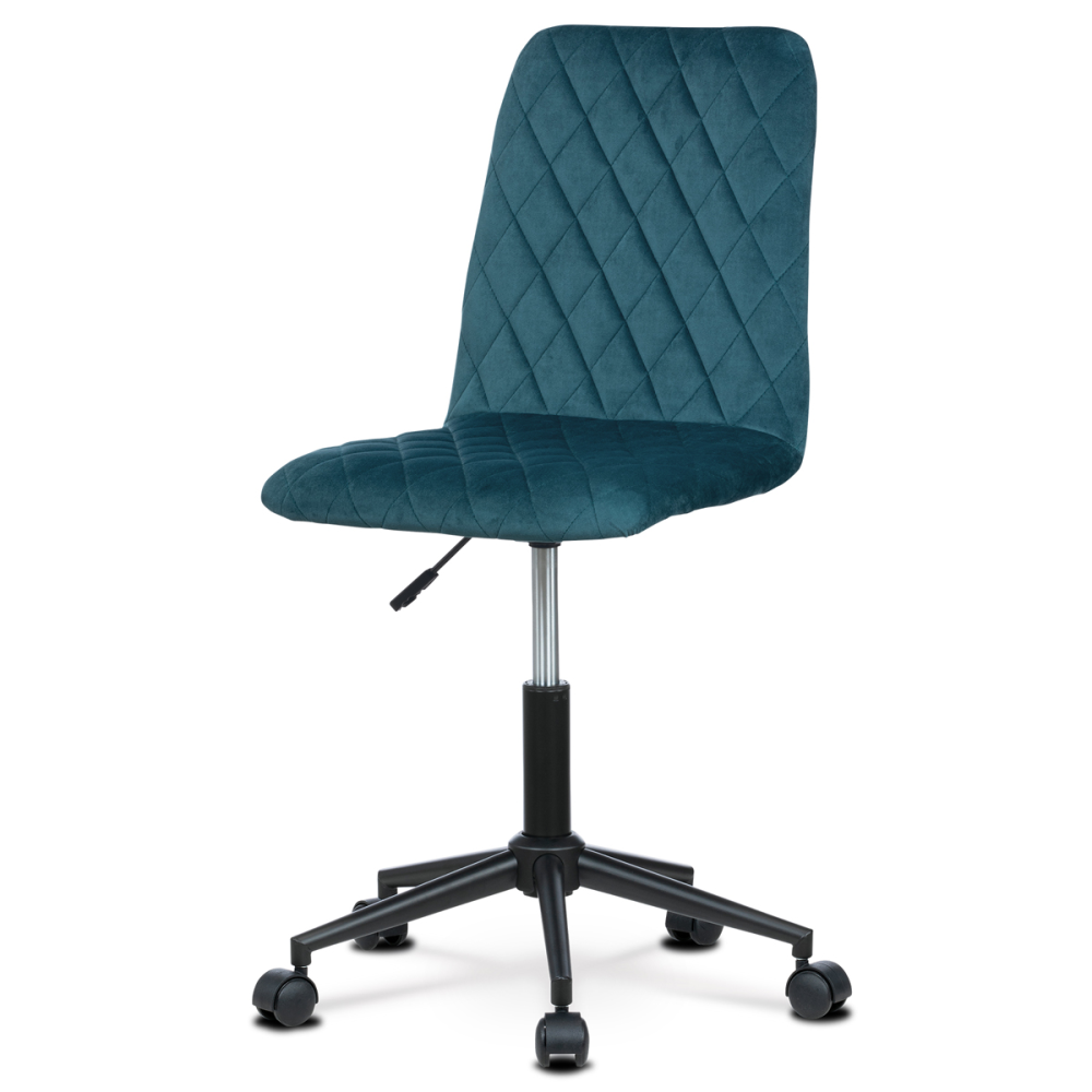 KA-T901 BLUE4 - Kancelářská židle dětská, potah modrá sametová látka, výškově nastavitelná