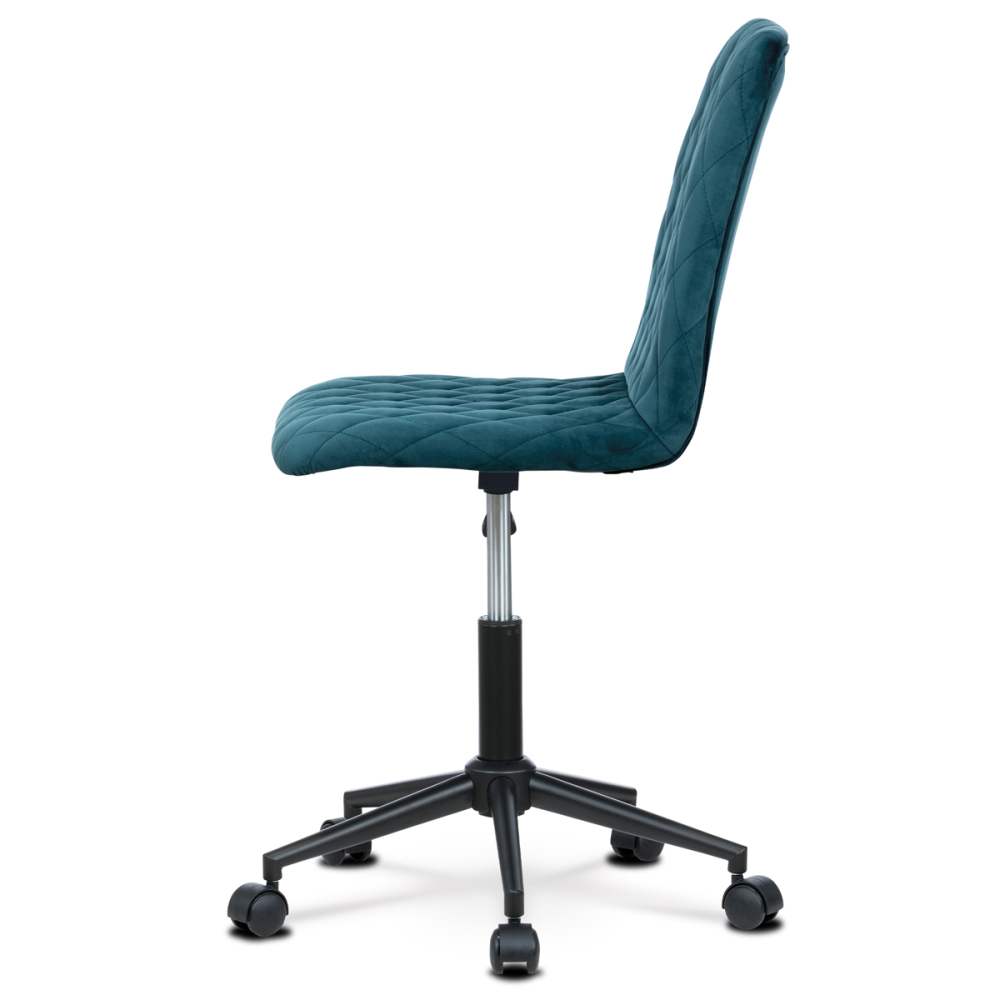 KA-T901 BLUE4 - Kancelářská židle dětská, potah modrá sametová látka, výškově nastavitelná