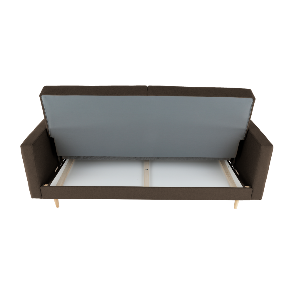 Celočalouněná 3-sed, látka čokoládová, AMEDIA