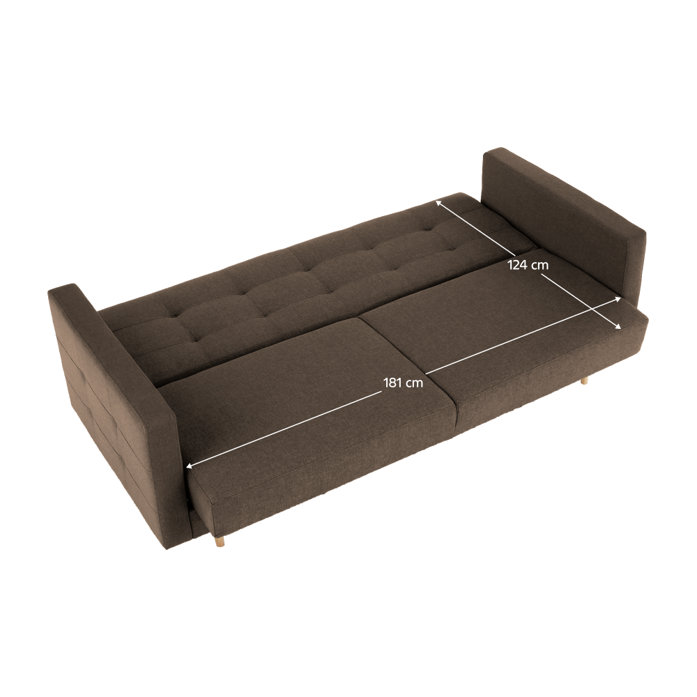 Celočalouněná sestava 3+1+1, látka čokoládová, AMEDIA