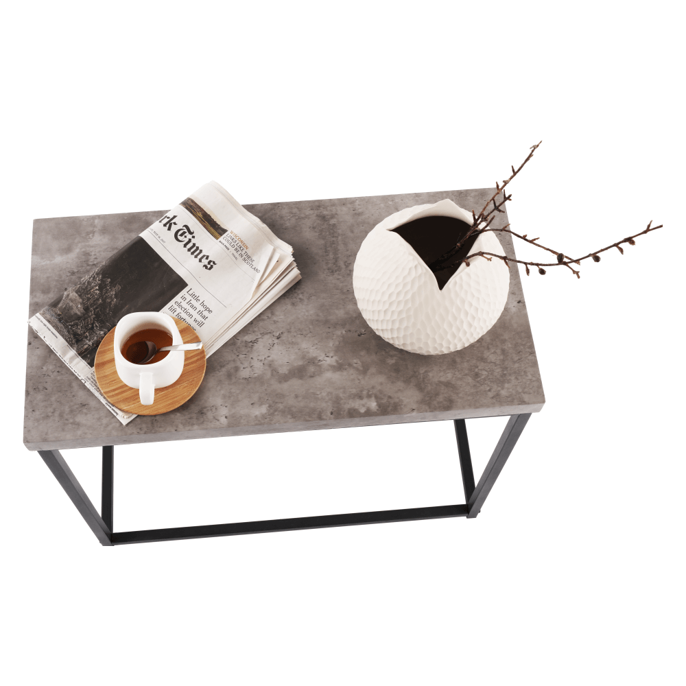 Příruční stolek, černá / beton, TENDER
