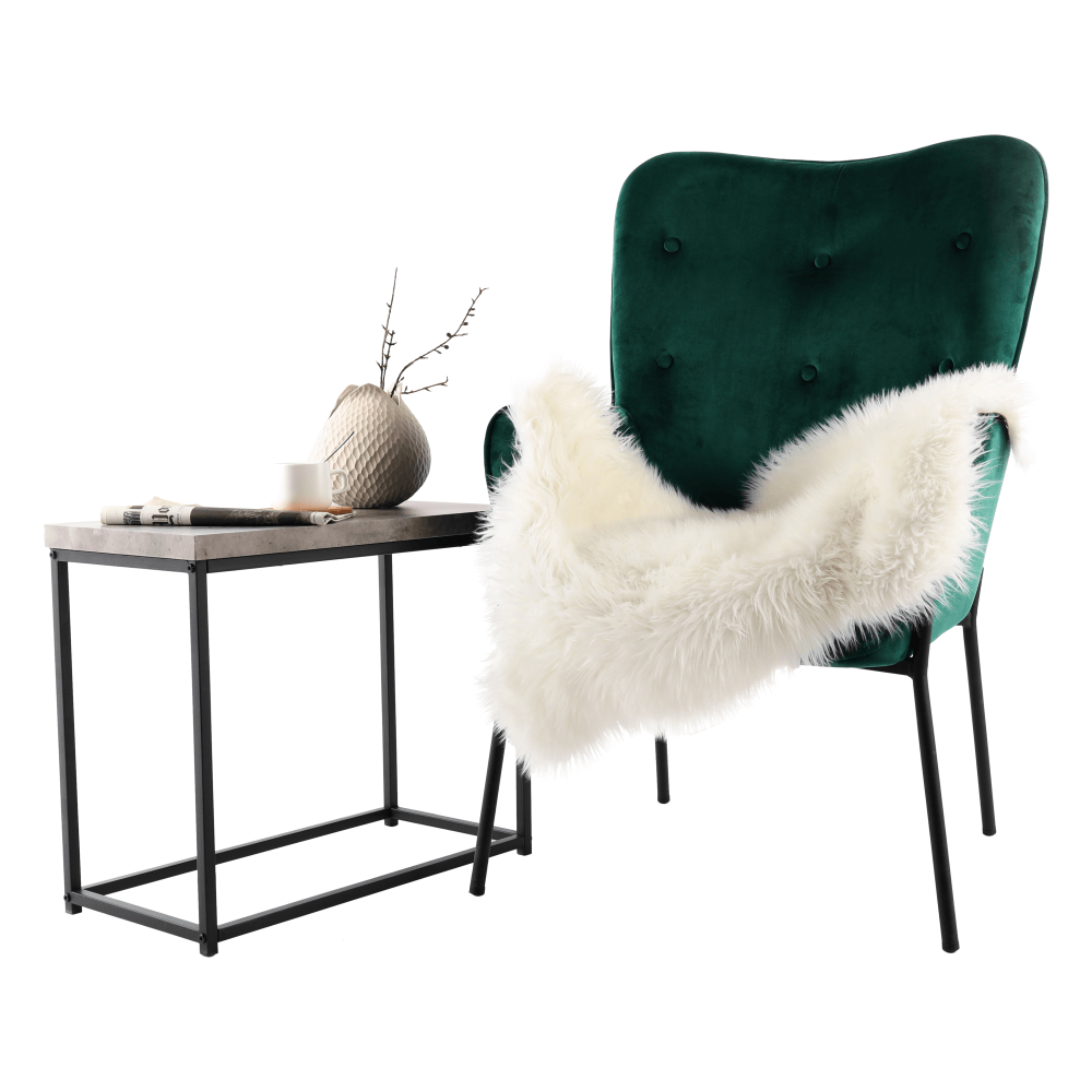 Příruční stolek, černá / beton, TENDER