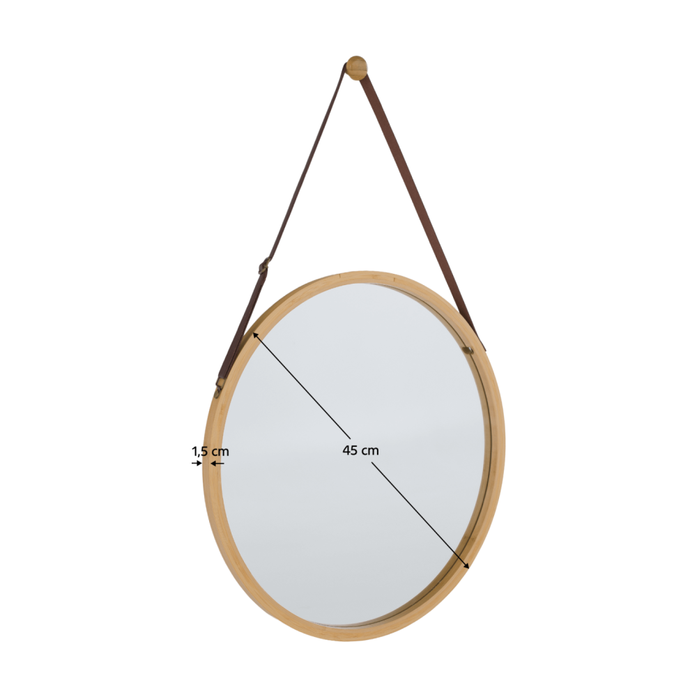 Zrcadlo, přírodní bambus, LEMI 1