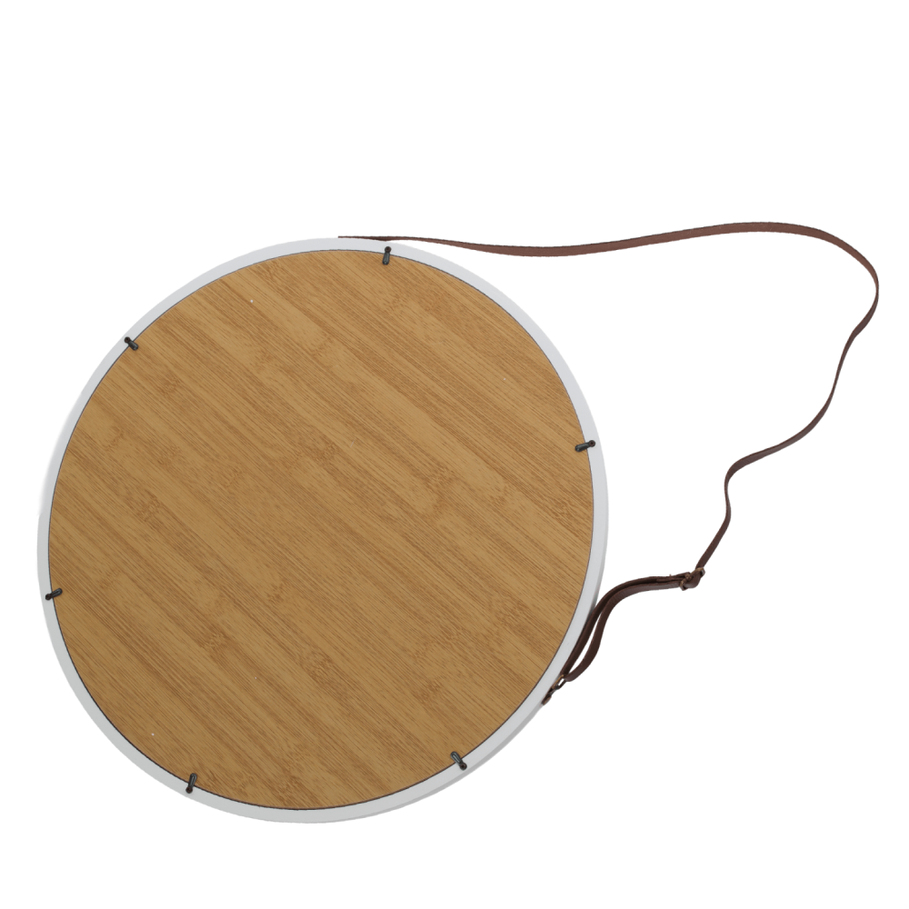 Zrcadlo, bambus/bílá, LEMI 1