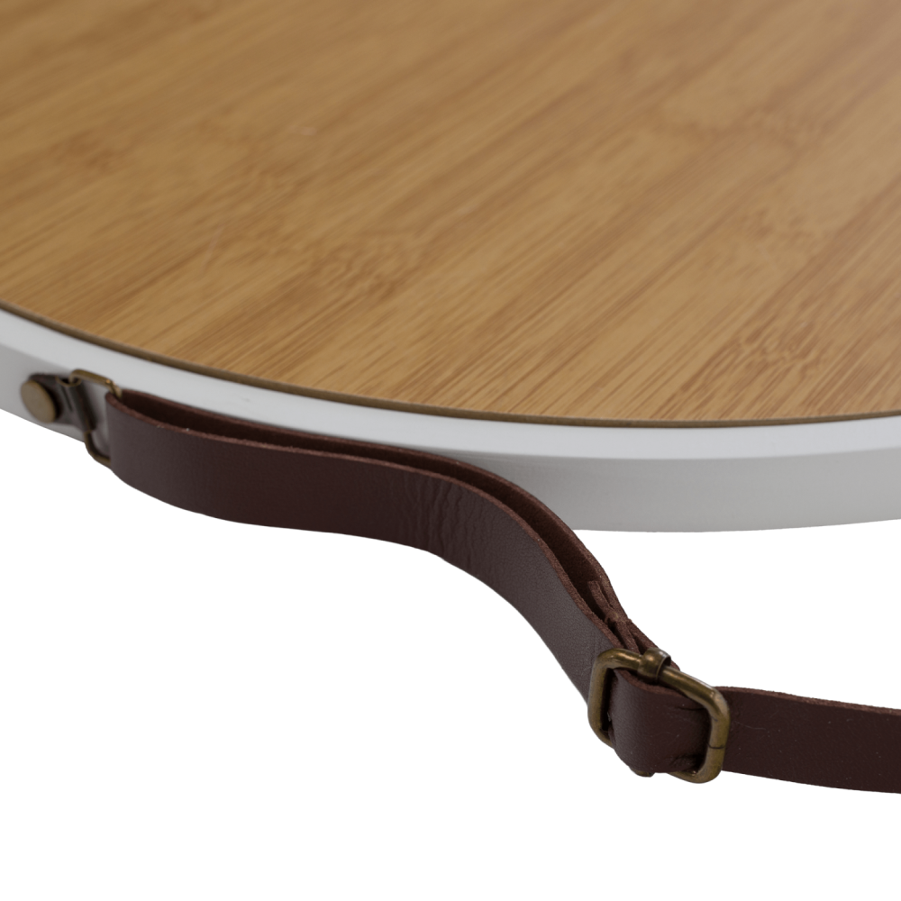 Zrcadlo, bambus/bílá, LEMI 1