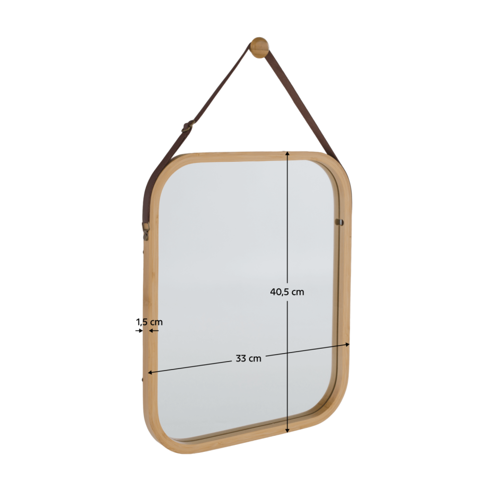 Zrcadlo, přírodní bambus, LEMI 2