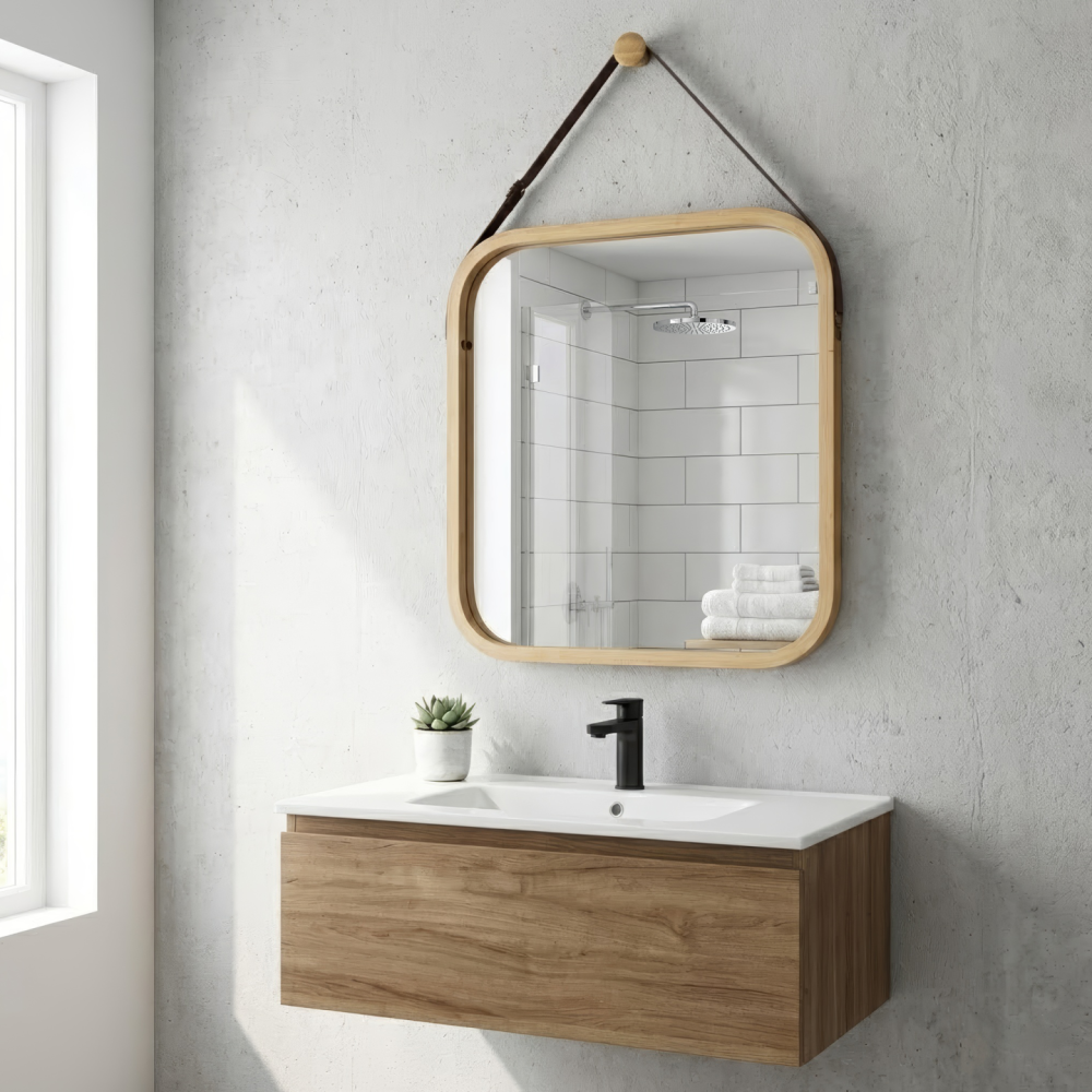 Zrcadlo, přírodní bambus, LEMI 2