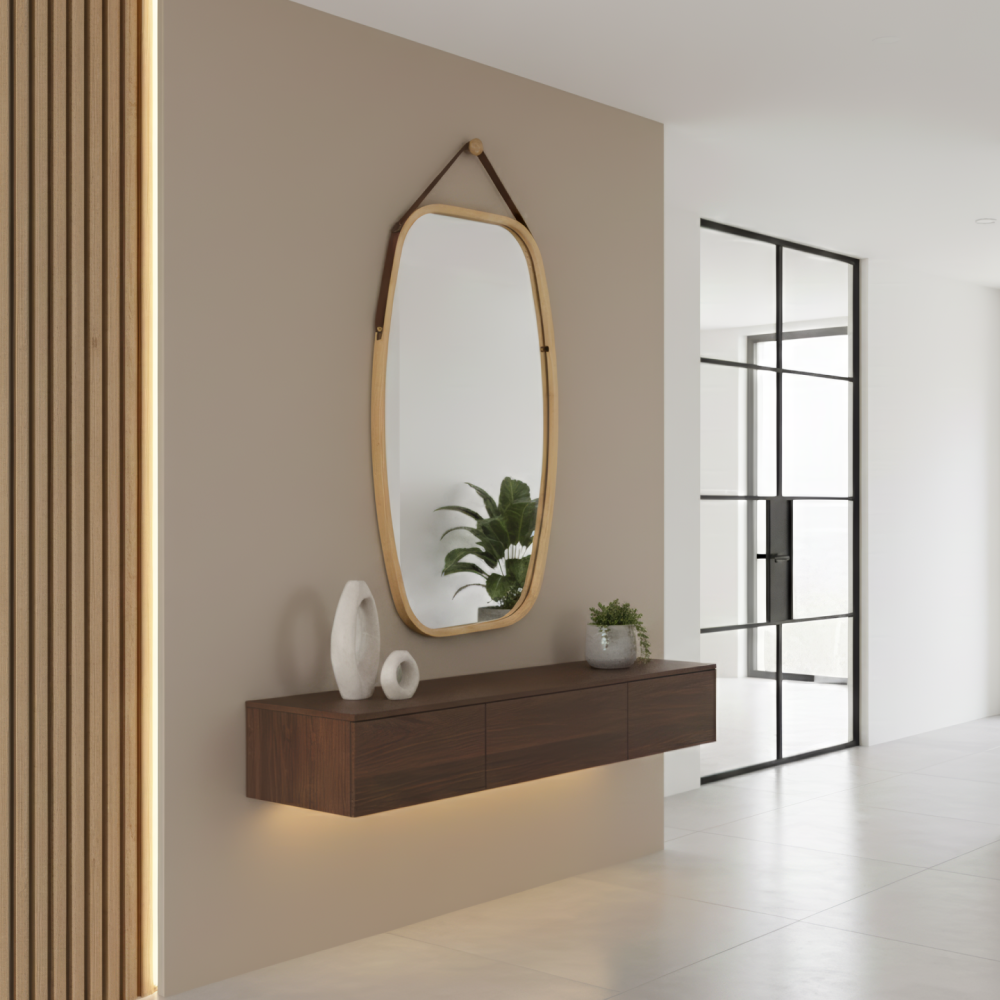 Zrcadlo, přírodní bambus, LEMI 3