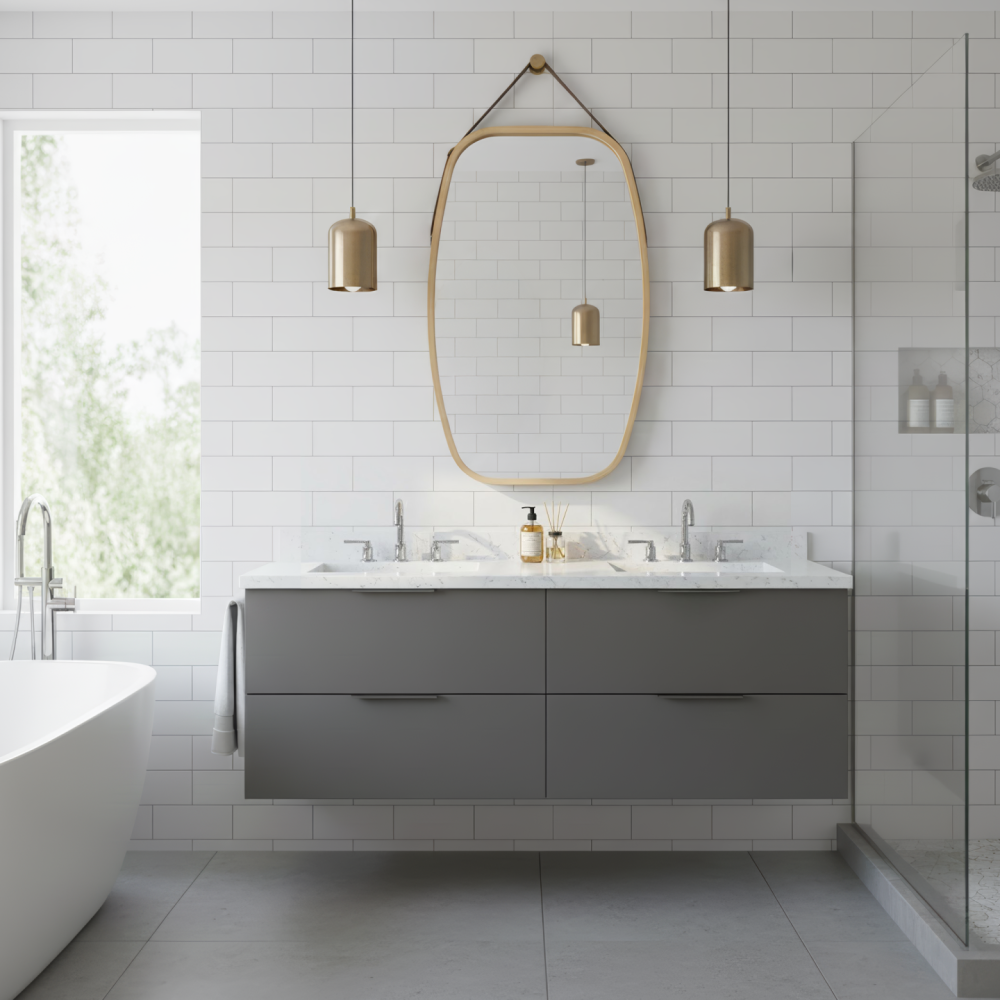 Zrcadlo, přírodní bambus, LEMI 3