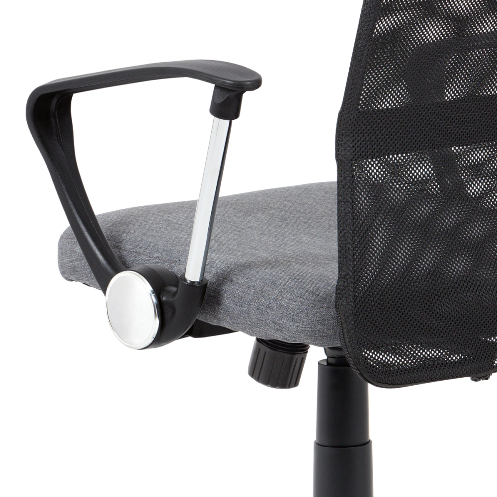 KA-V202 GREY - Kancelářská židle, šedá látka, černá MESH, houpací mech, kříž chrom
