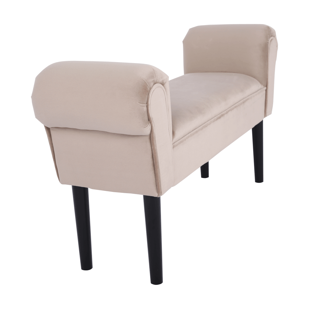 Lavice, Velvet látka, béžovosivá / černá, BURDA