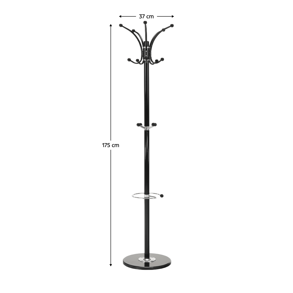 Věšák, černá, ALAN NEW