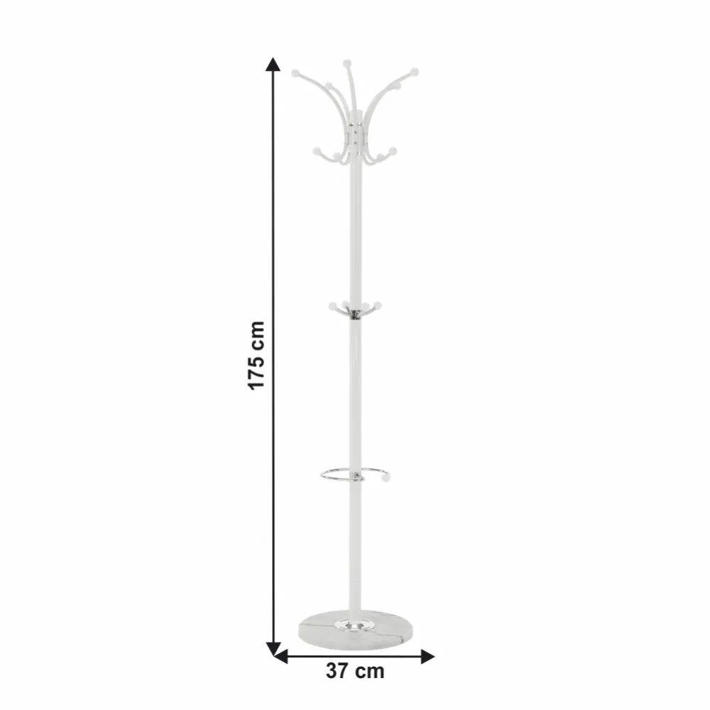 Věšák, bílá, ALAN NEW