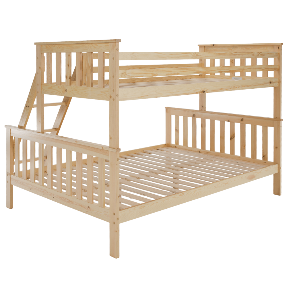 Patrová rozložitelná postel, přírodní, LUINI