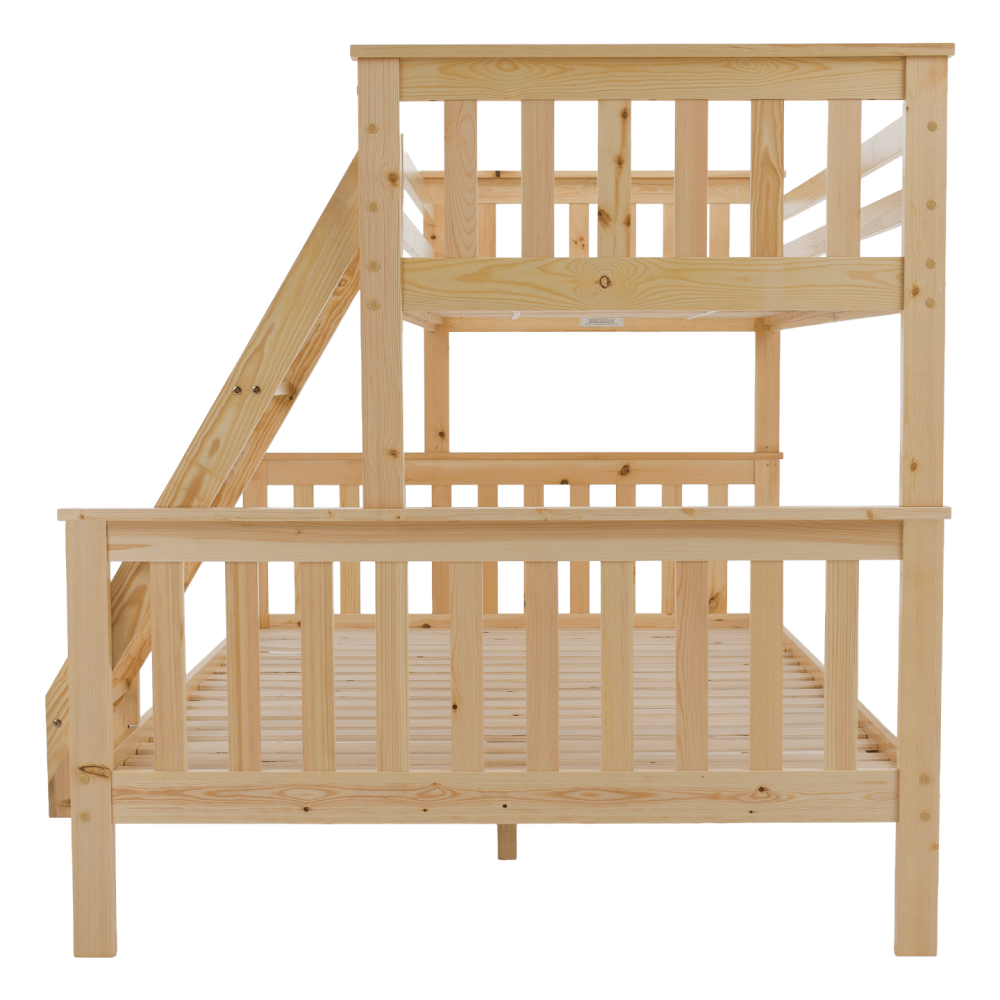 Patrová rozložitelná postel, přírodní, LUINI