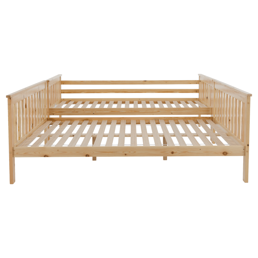 Patrová rozložitelná postel, přírodní, LUINI