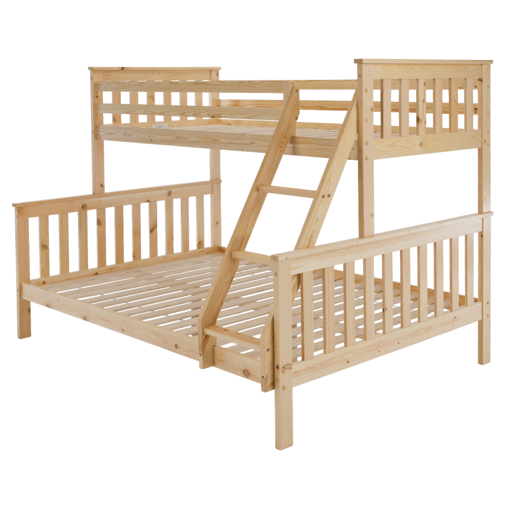 Patrová rozložitelná postel, přírodní, LUINI