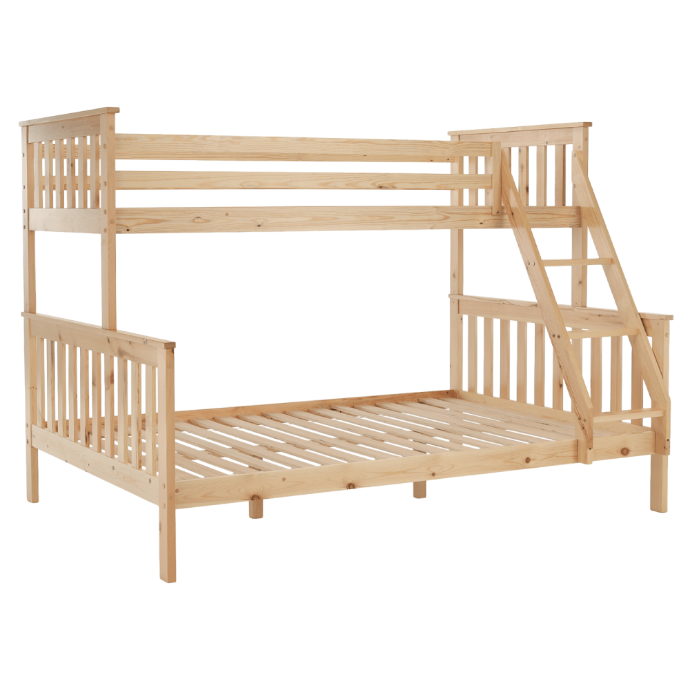 Patrová rozložitelná postel, přírodní, LUINI