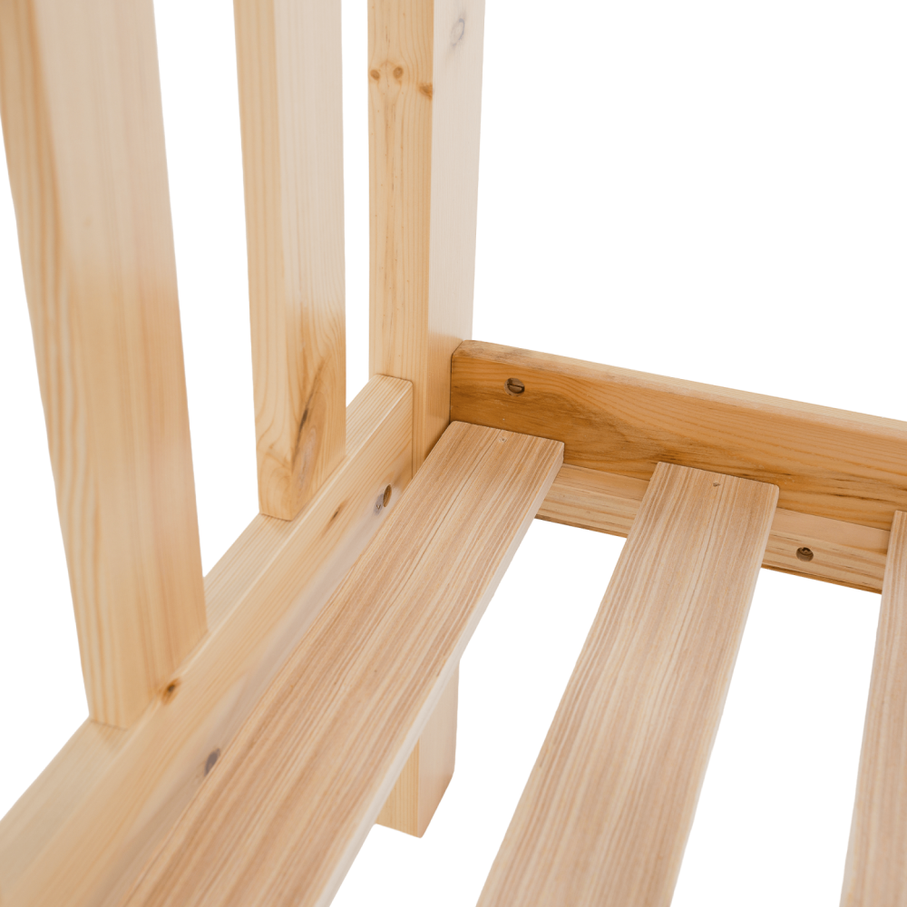 Patrová rozložitelná postel, přírodní, LUINI