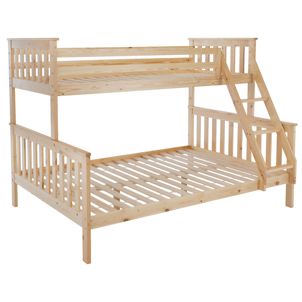 Patrová rozložitelná postel, přírodní, LUINI