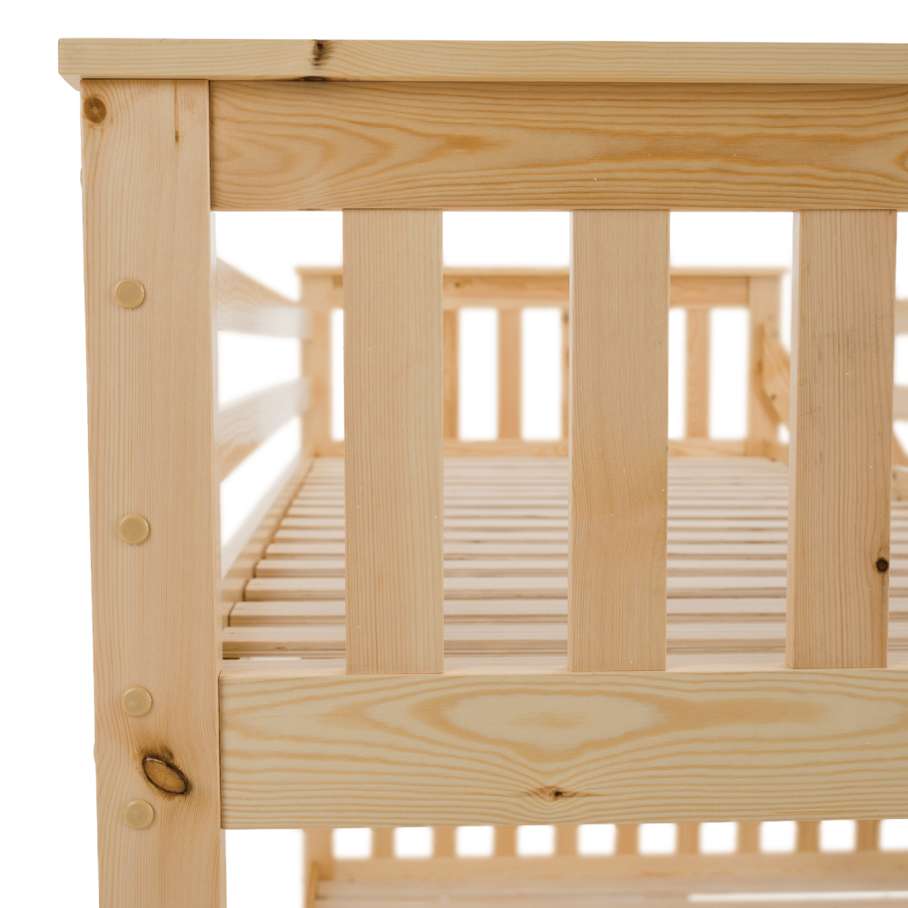 Patrová rozložitelná postel, přírodní, LUINI