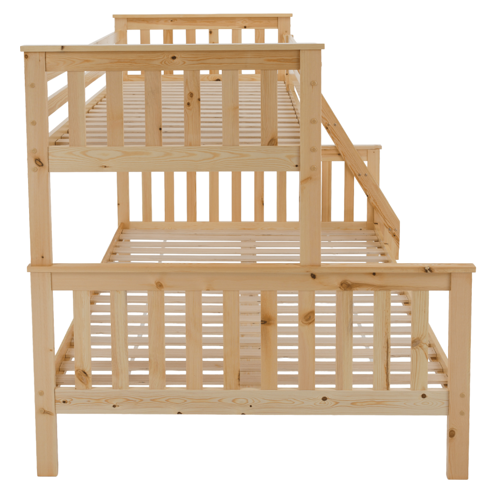 Patrová rozložitelná postel, přírodní, LUINI