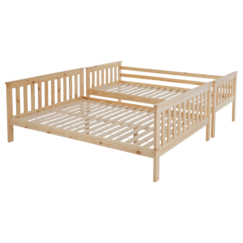 Patrová rozložitelná postel, přírodní, LUINI