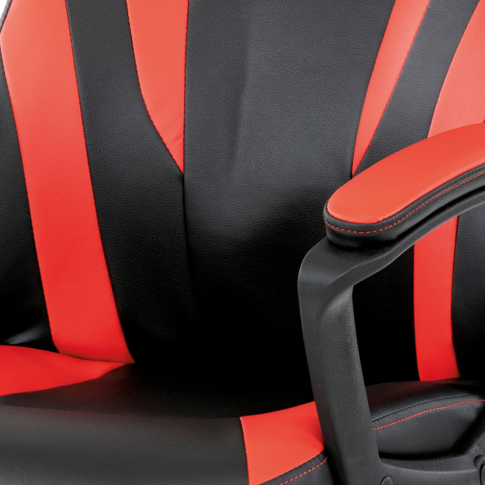 KA-Y209 RED - Herní židle, potah - červená a černá ekokůže. houpací mechanismus