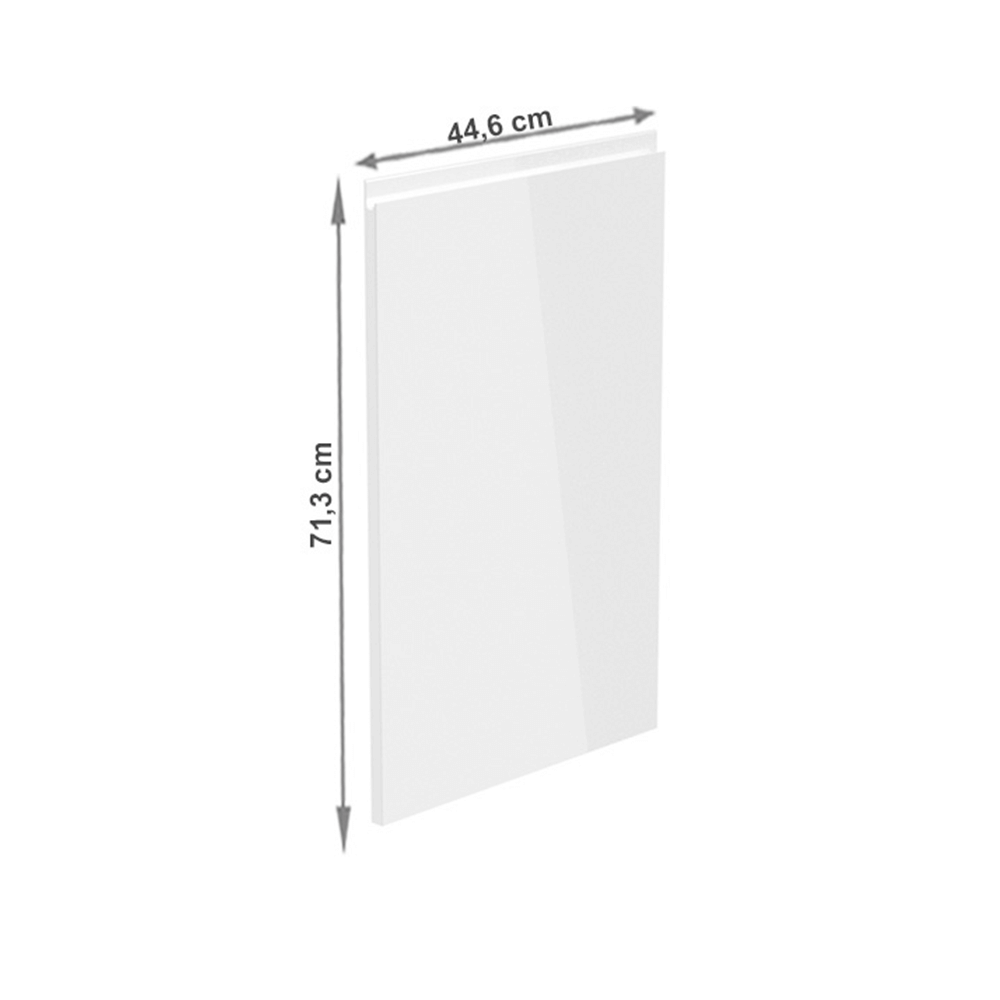 Dvířka na myčku, bílá extra vysoký lesk HG, 44,6x71,3, AURORA