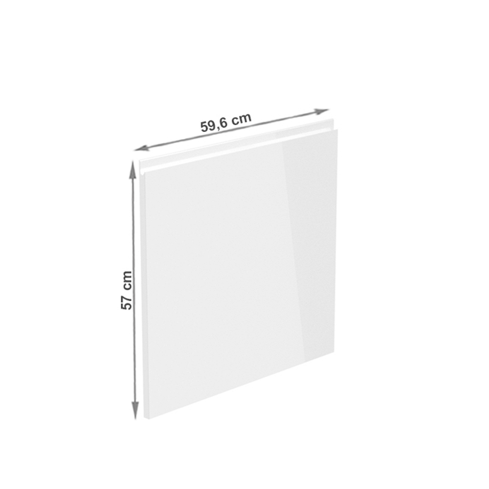 Dvířka na myčku, bílá extra vysoký lesk HG, 59,6x57, AURORA