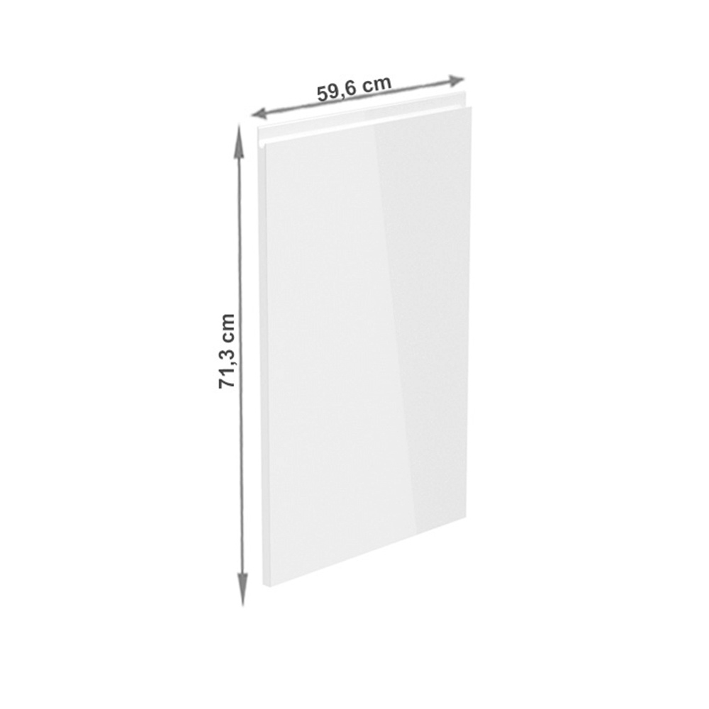Dvířka na myčku, bílá extra vysoký lesk HG, 59,6x71,3, AURORA