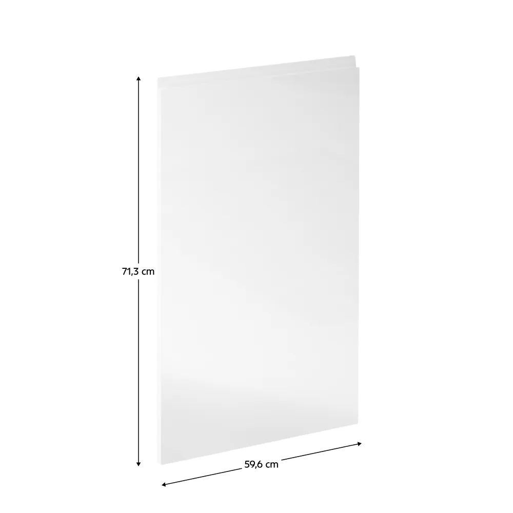 Dvířka na myčku, bílá extra vysoký lesk HG, 59,6x71,3, AURORA