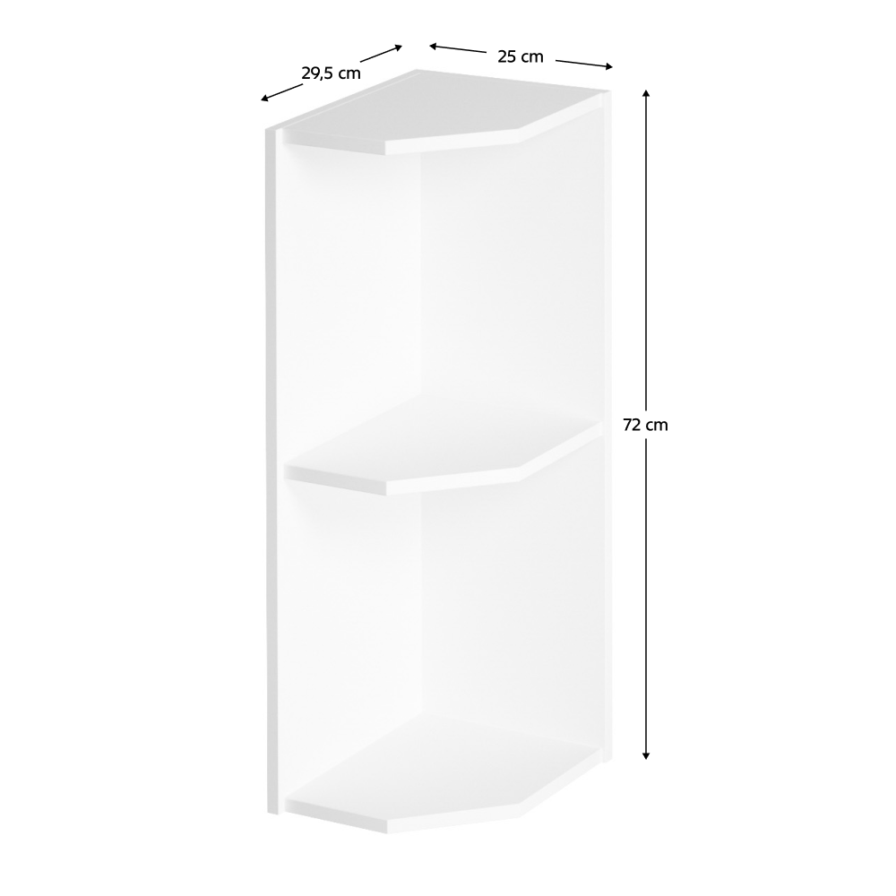 Horní rohová skříňka, bílá, AURORA G25PZ