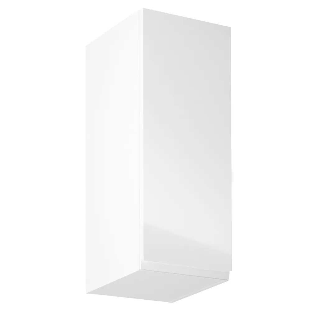 Horní skříňka, bílá / bílý extra vysoký lesk, pravá, AURORA G30