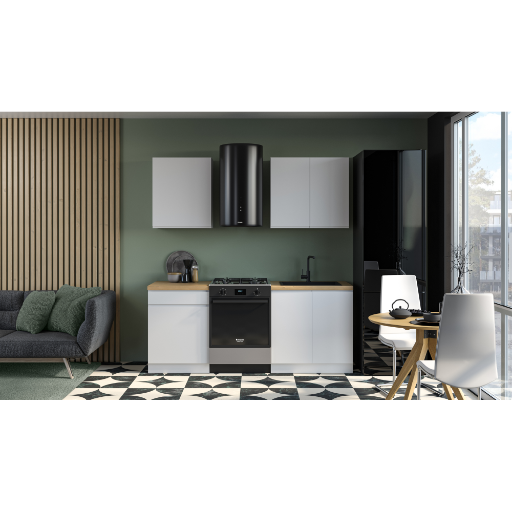 Horní skříňka, bílá / bílý extra vysoký lesk, AURORA G60K