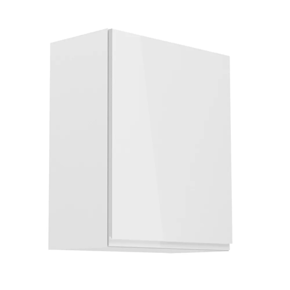 Horní skříňka, bílá / bílý extra vysoký lesk, pravá, AURORA G601F