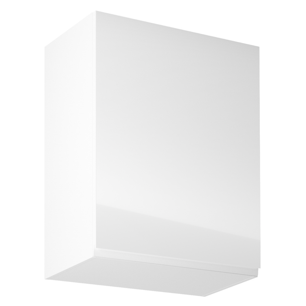 Horní skříňka, bílá / bílý extra vysoký lesk, pravá, AURORA G601F