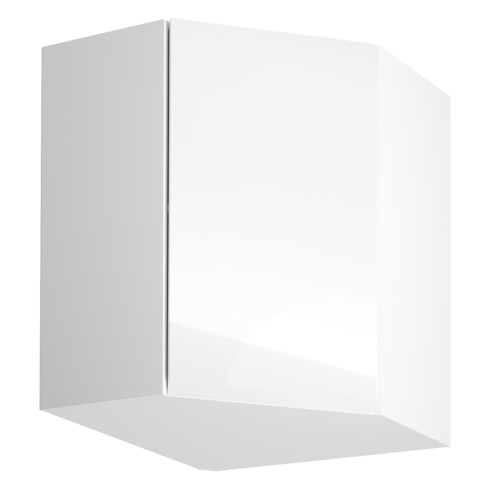 Horní skříňka, bílá / bílý extra vysoký lesk, AURORA G60N