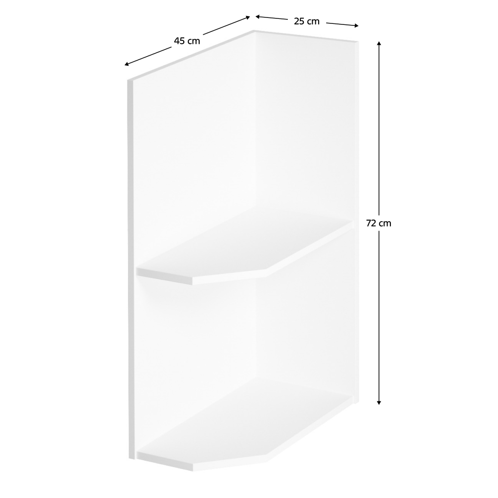 Spodní skříňka, bílá, pravá, AURORA D25PZ