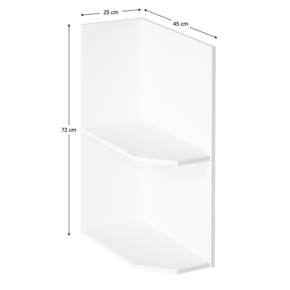 Spodní skříňka, bílá, levá, AURORA D25PZ