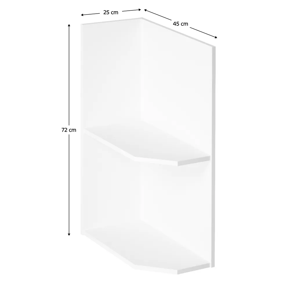 Spodní skříňka, bílá, levá, AURORA D25PZ