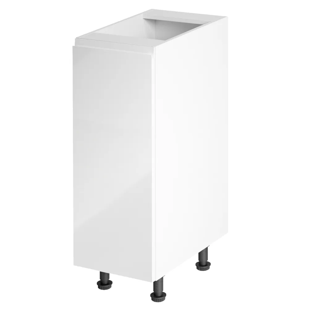 Spodní skříňka, bílá / bílá extra vysoký lesk, levá, AURORA D30