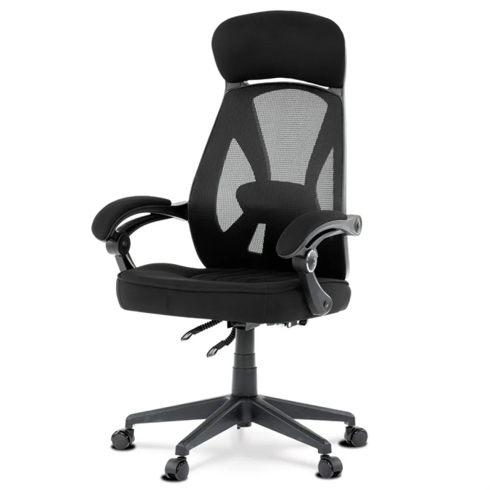 KA-Y309 BK - Kancelářská židle, houpací mechanismus, černá síťovina, KA-Y309 BK