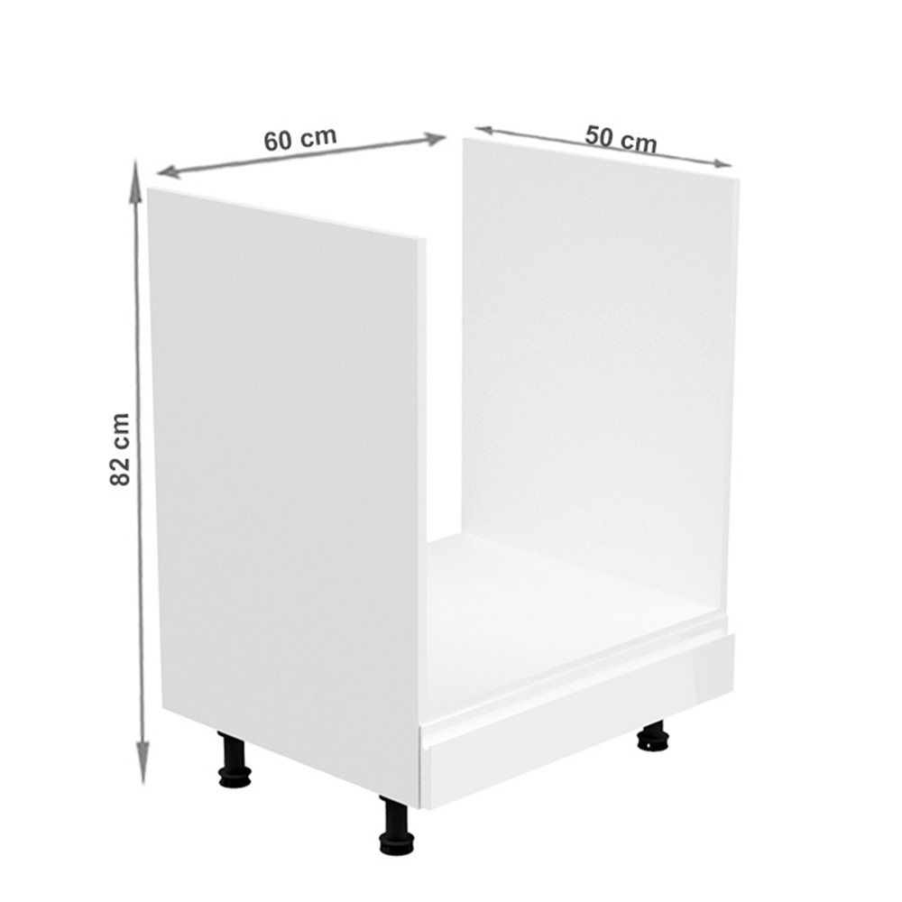 Skříňka na spotřebiče, bílá / bílá extra vysoký lesk, AURORA D60ZK