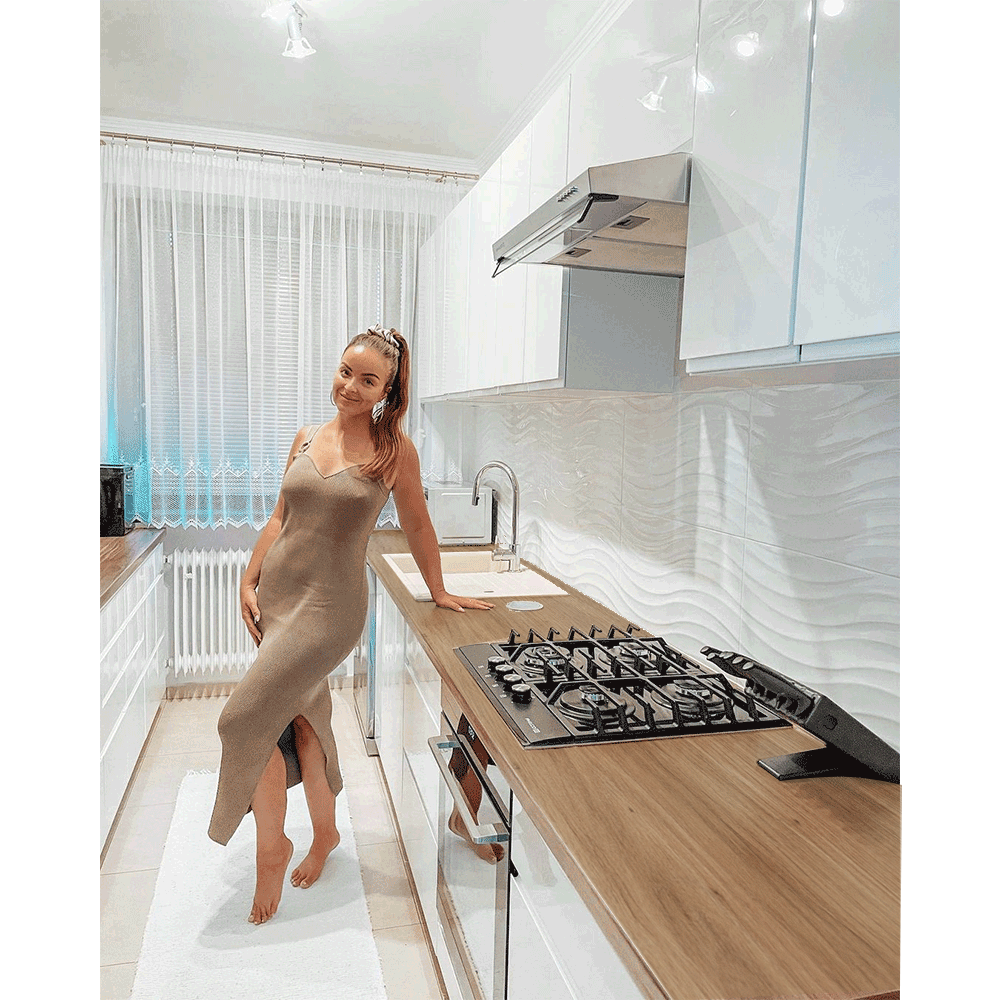 Potravinová skříňka, bílá / bílá extra vysoký lesk, pravá, AURORA D40SP