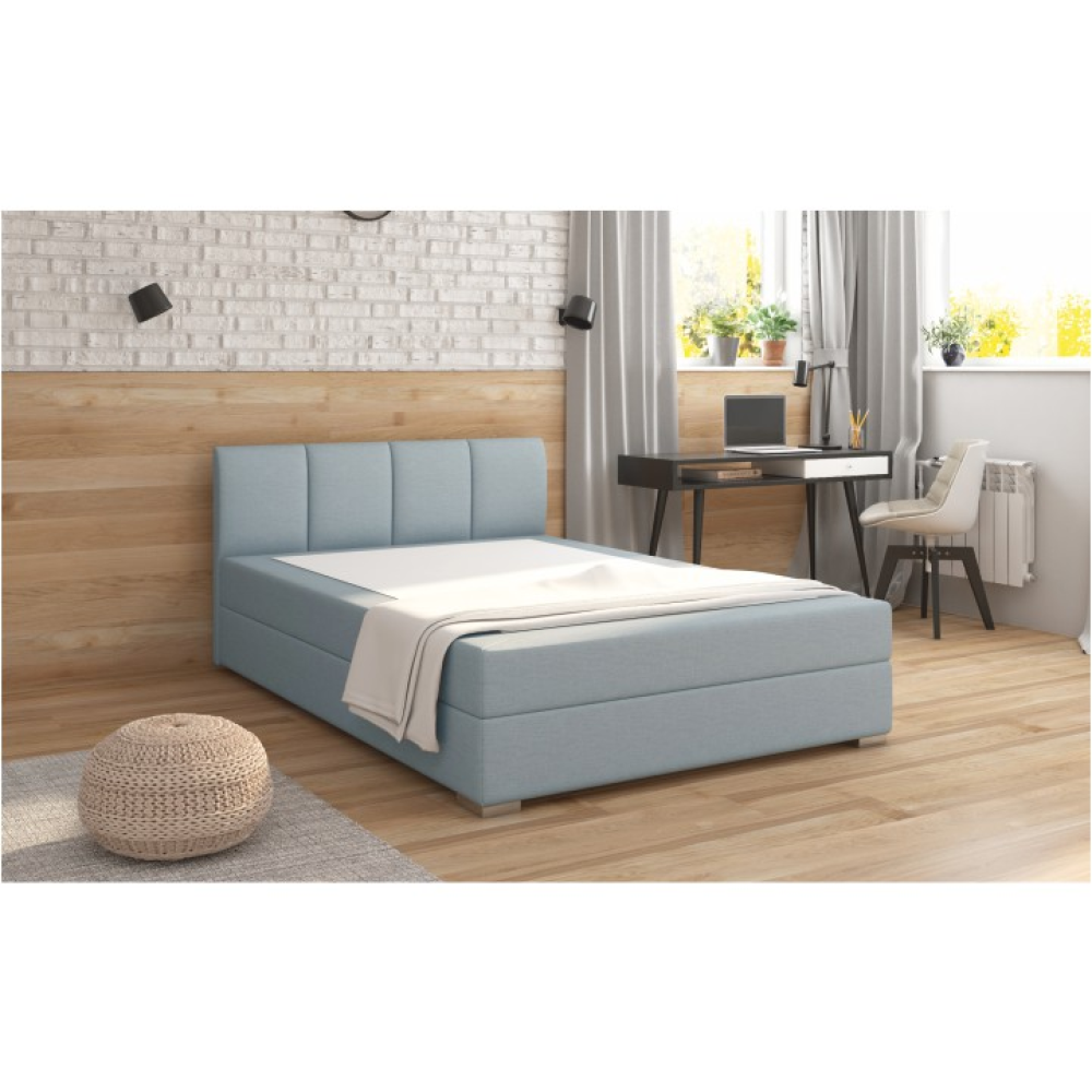 Boxspringová postel 140x200, mentolová, RIANA KOMFORT