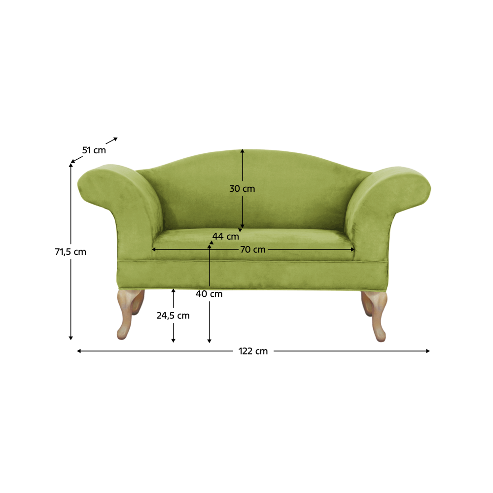 Pohovka, zelená /dub zlatý, FABRICIO